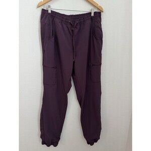 Eddie Bauer Women's Polar Fleece-Lined Pull-On Pants Women’s Size 14 Purple